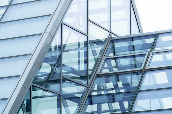 Architecturally elaborately designed glass roof